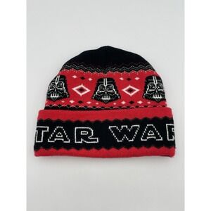 Lucasfilm Ltd. Star Wars Darth Vader Beanie Hat Cap O/S Knitted Red Black